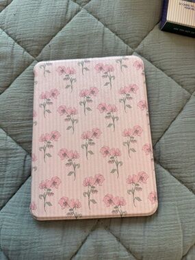 Pink Floral Tablet Cover - Protective Folio Case